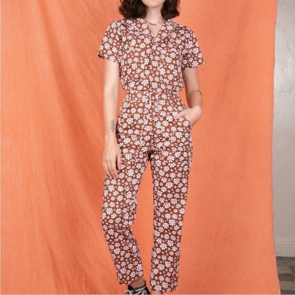 Big Bud Press Pants - 🌸 Big Bud Press Brown Lazy Daisy Jumpsuit 🌸